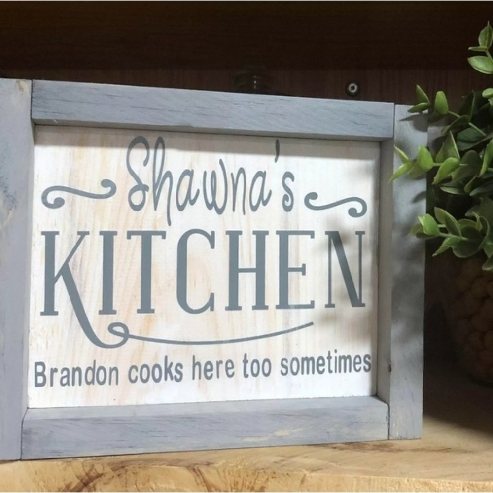 Hand Crafted | Name Humourous Kitchen Sign